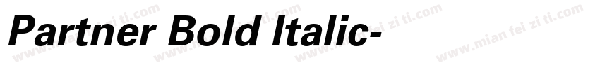 Partner Bold Italic字体转换